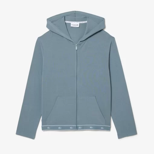 Lacoste Unterwäsche & Loungewear>Essentieller Lounge-Hoodie Grau N4I