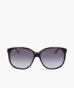 Lacoste Sonnenbrillen>Extragrose Sonnenbrille Aus Acetat Matte Silver 035