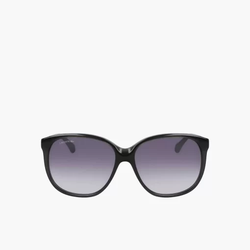 Lacoste Sonnenbrillen>Extragrose Sonnenbrille Aus Acetat Matte Silver 035