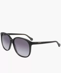 Lacoste Sonnenbrillen>Extragrose Sonnenbrille Aus Acetat Matte Silver 035