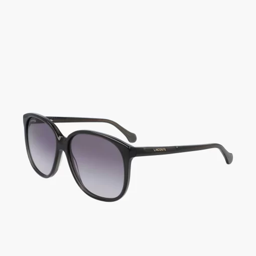 Lacoste Sonnenbrillen>Extragrose Sonnenbrille Aus Acetat Matte Silver 035