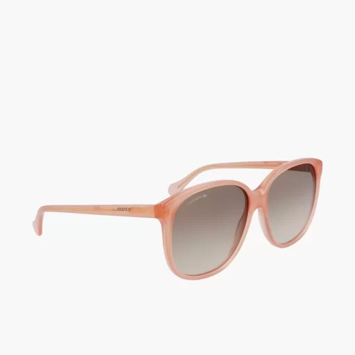 Lacoste Sonnenbrillen>Extragrose Sonnenbrille Aus Acetat Pink Opaline 664