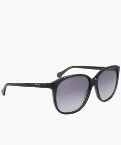 Lacoste Sonnenbrillen>Extragrose Sonnenbrille Aus Acetat Matte Silver 035