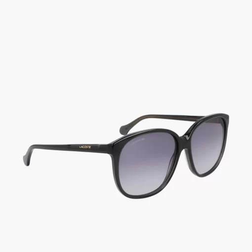 Lacoste Sonnenbrillen>Extragrose Sonnenbrille Aus Acetat Matte Silver 035