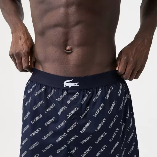 Lacoste Unterwäsche & Loungewear>Extraweiche Herren-Boxershorts Aus Baumwolle Im 3Er-Pack Navy Blau / Blau Vuc