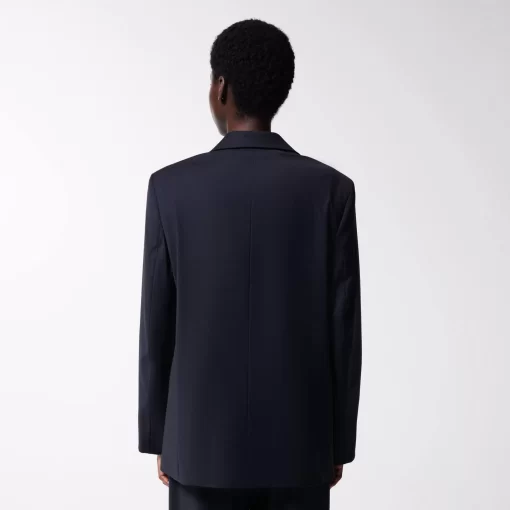 Lacoste Jacken & Mäntel>Extraweiter Wollblazer Navy Blau Hde