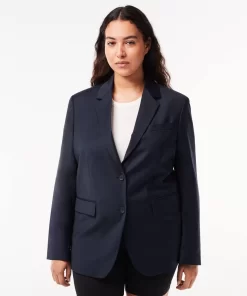 Lacoste Jacken & Mäntel>Extraweiter Wollblazer Navy Blau Hde