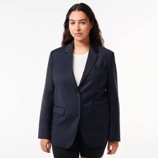 Lacoste Jacken & Mäntel>Extraweiter Wollblazer Navy Blau Hde