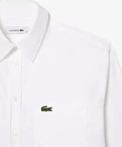 Lacoste Hemden & Tops>Extraweites Hemd Brusttasche Weis 001