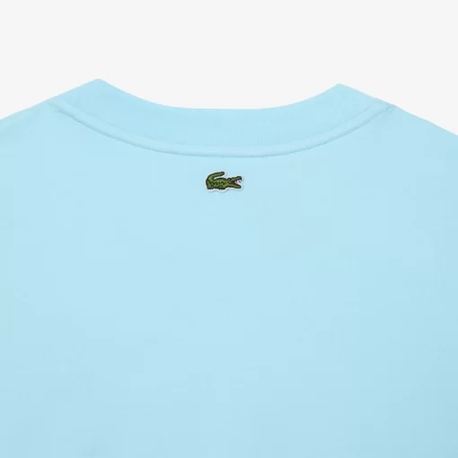 Lacoste T-Shirts>Extraweites T-Shirt Aus Baumwolle Mit Croc-Aufdruck Hellblau Siz