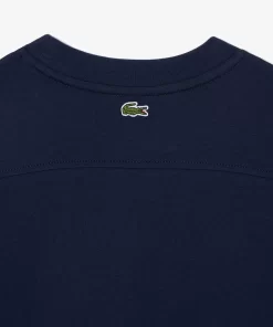 Lacoste Kleider & Röcke>Extraweites T-Shirt-Kleid Aus Baumwolle Mit Stickerei Navy Blau 166