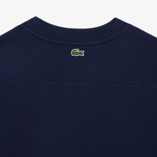 Lacoste Kleider & Röcke>Extraweites T-Shirt-Kleid Aus Baumwolle Mit Stickerei Navy Blau 166