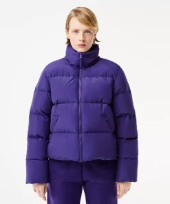 Lacoste Jacken & Mäntel>Faltbare Damen Jacke Aus Taft Lila Sni