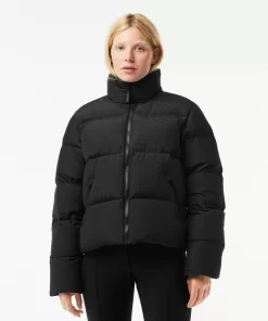 Lacoste Jacken & Mäntel>Faltbare Damen Jacke Aus Taft Schwarz 031