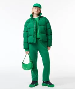 Lacoste Jacken & Mäntel>Faltbare Damen Jacke Aus Taft Grun Cnq