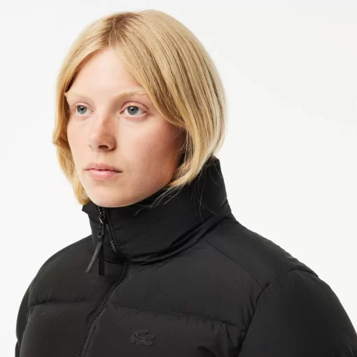 Lacoste Jacken & Mäntel>Faltbare Damen Jacke Aus Taft Schwarz 031