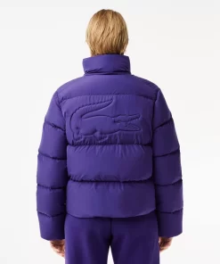 Lacoste Jacken & Mäntel>Faltbare Damen Jacke Aus Taft Lila Sni