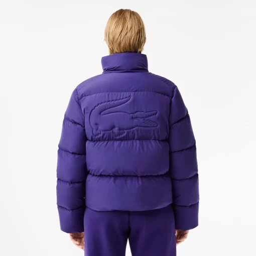 Lacoste Jacken & Mäntel>Faltbare Damen Jacke Aus Taft Lila Sni