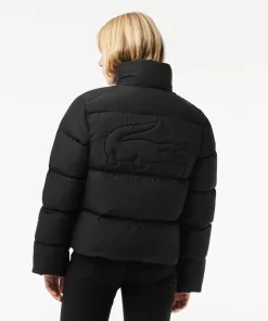 Lacoste Jacken & Mäntel>Faltbare Damen Jacke Aus Taft Schwarz 031