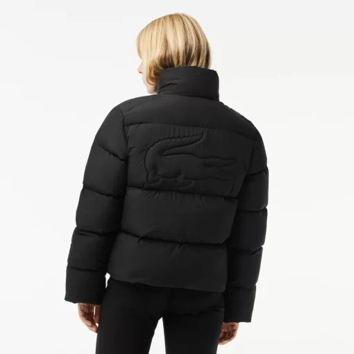 Lacoste Jacken & Mäntel>Faltbare Damen Jacke Aus Taft Schwarz 031