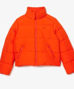 Lacoste Jacken & Mäntel>Faltbare Damen Jacke Aus Taft Orange Sji