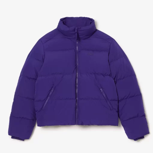 Lacoste Jacken & Mäntel>Faltbare Damen Jacke Aus Taft Lila Sni