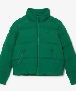 Lacoste Jacken & Mäntel>Faltbare Damen Jacke Aus Taft Grun Cnq