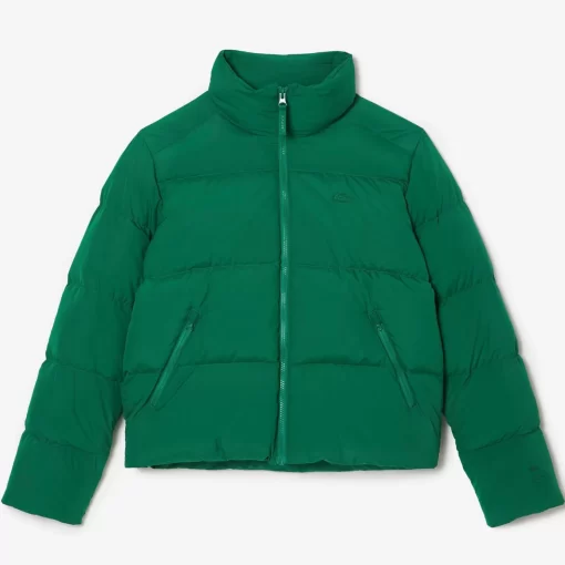 Lacoste Jacken & Mäntel>Faltbare Damen Jacke Aus Taft Grun Cnq