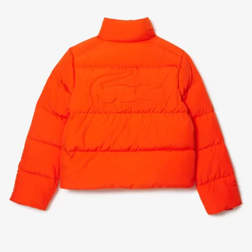 Lacoste Jacken & Mäntel>Faltbare Damen Jacke Aus Taft Orange Sji