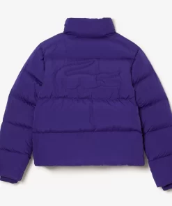 Lacoste Jacken & Mäntel>Faltbare Damen Jacke Aus Taft Lila Sni