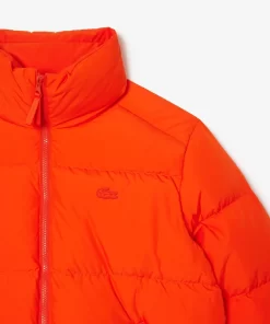 Lacoste Jacken & Mäntel>Faltbare Damen Jacke Aus Taft Orange Sji