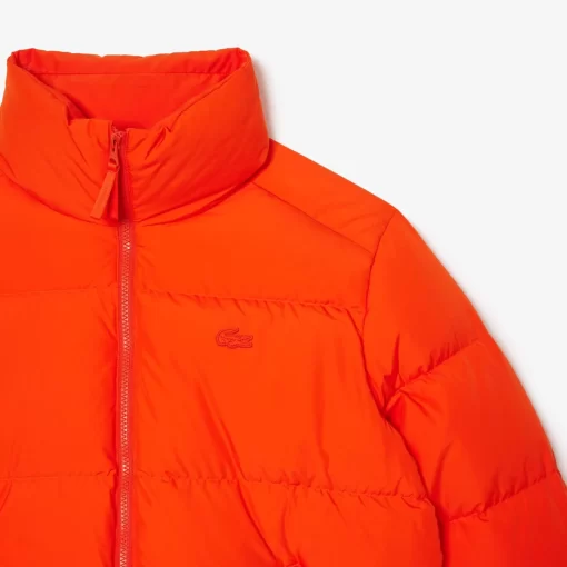 Lacoste Jacken & Mäntel>Faltbare Damen Jacke Aus Taft Orange Sji