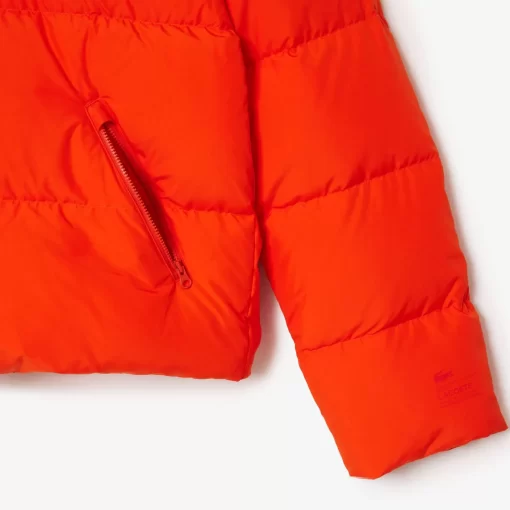 Lacoste Jacken & Mäntel>Faltbare Damen Jacke Aus Taft Orange Sji