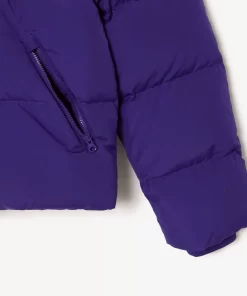 Lacoste Jacken & Mäntel>Faltbare Damen Jacke Aus Taft Lila Sni