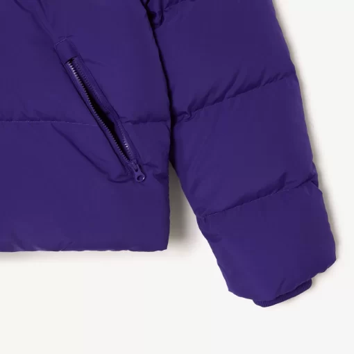 Lacoste Jacken & Mäntel>Faltbare Damen Jacke Aus Taft Lila Sni