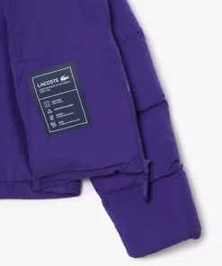 Lacoste Jacken & Mäntel>Faltbare Damen Jacke Aus Taft Lila Sni