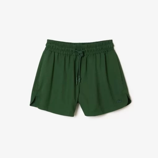 Lacoste Hosen & Shorts>Fliesende Lyocell-Shorts Dunkelgrun Smi