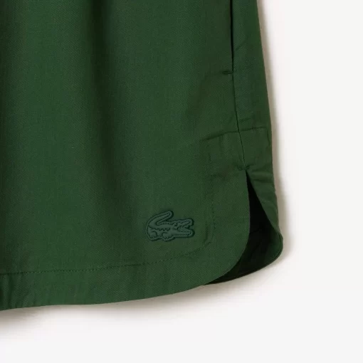 Lacoste Hosen & Shorts>Fliesende Lyocell-Shorts Dunkelgrun Smi