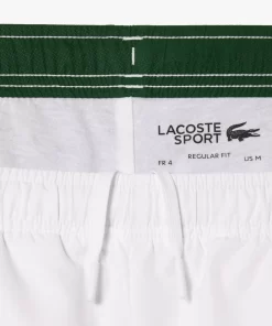 Lacoste Tennis>Gefutterte Tennis Trainingshosen Weis / Grun 737