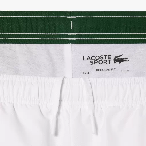 Lacoste Tennis>Gefutterte Tennis Trainingshosen Weis / Grun 737