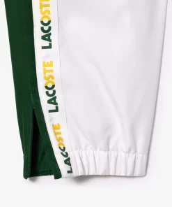 Lacoste Tennis>Gefutterte Tennis Trainingshosen Weis / Grun 737