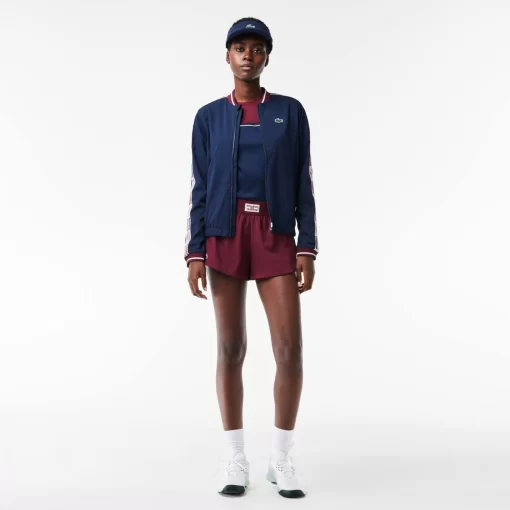 Lacoste Tennis>Gefutterte Tennis-Shorts Aus Recyceltem Gewebe Burgunder / Navy Blau Liv