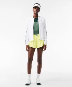 Lacoste Tennis>Gefutterte Tennis-Shorts Aus Recyceltem Gewebe Neongelb / Weis / Neongelb Pi4