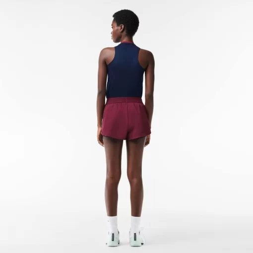 Lacoste Tennis>Gefutterte Tennis-Shorts Aus Recyceltem Gewebe Burgunder / Navy Blau Liv