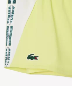 Lacoste Tennis>Gefutterte Tennis-Shorts Aus Recyceltem Gewebe Neongelb / Weis / Neongelb Pi4