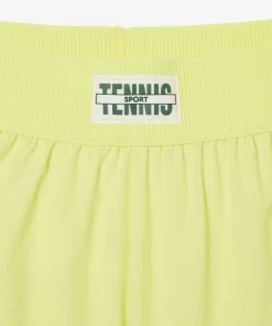 Lacoste Tennis>Gefutterte Tennis-Shorts Aus Recyceltem Gewebe Neongelb / Weis / Neongelb Pi4