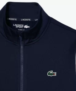 Lacoste Tennis>Geripptes Tennis Sweatshirt Navy Blau / Weis 525