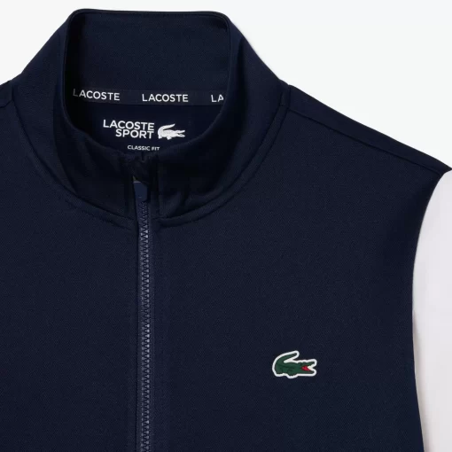 Lacoste Tennis>Geripptes Tennis Sweatshirt Navy Blau / Weis 525