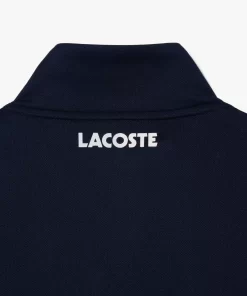 Lacoste Tennis>Geripptes Tennis Sweatshirt Navy Blau / Weis 525