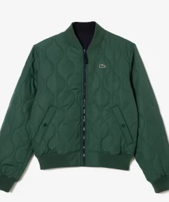 Lacoste Jacken & Mäntel>Gesteppte Herren-Wende-Bomberjacke Navy Blau / Dunkelgrun Mi7